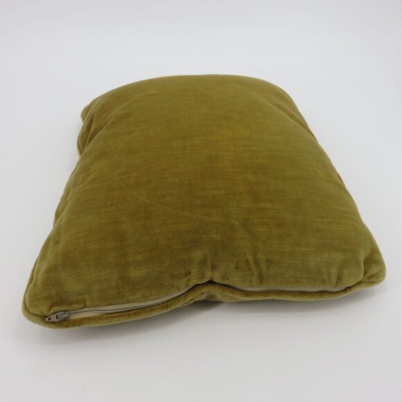 VTG Yellow Orange Poppy Needlepoint Throw Pillow Rectangle Velvet Country Floral - Picture 5 of 7